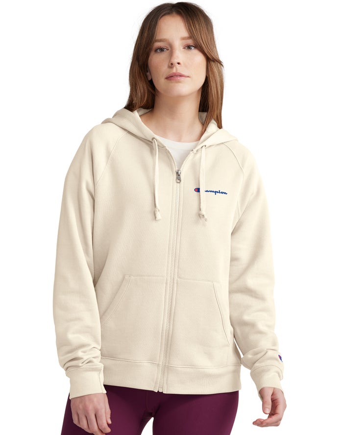 Champion Powerblend Fleece Full Zip - Naisten Kerma Huppari - Suomi 0618329-WK